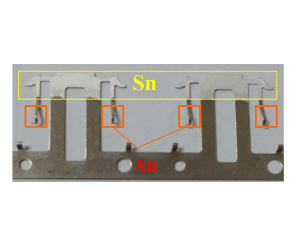 Au(點(diǎn)鍍金）+Ni+Sn(亞光）